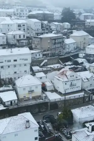 Depressão Ingrid pinta de branco a cidade da Covilhã